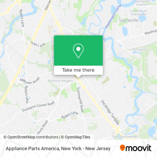 Mapa de Appliance Parts America