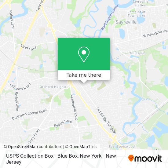 USPS Collection Box - Blue Box map