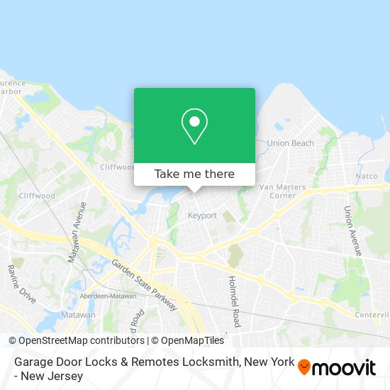 Garage Door Locks & Remotes Locksmith map
