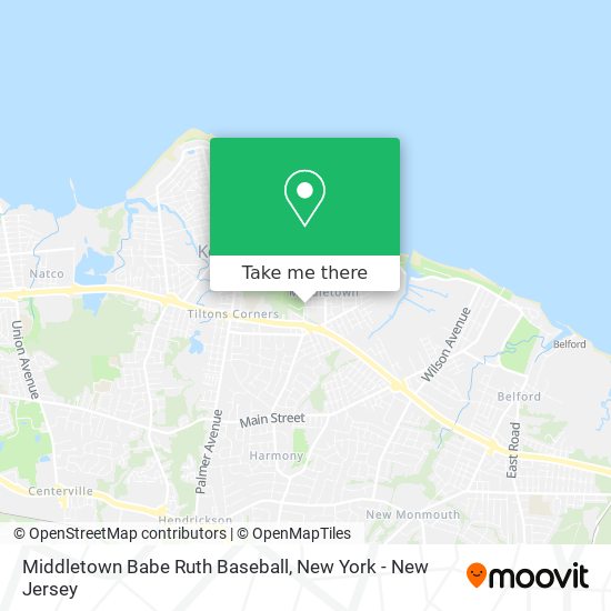 Middletown Babe Ruth Baseball map