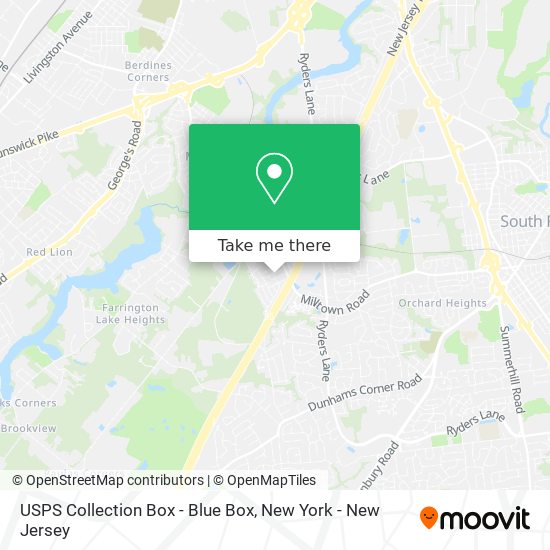 USPS Collection Box - Blue Box map