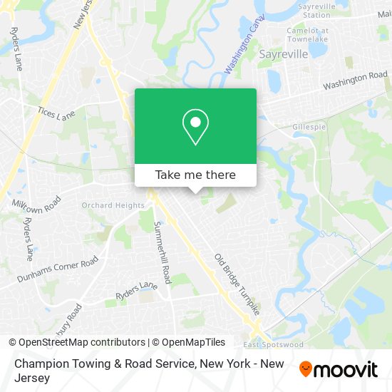 Champion Towing & Road Service map