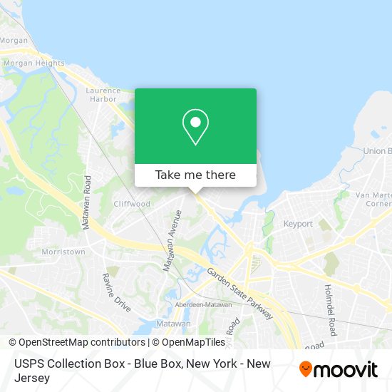 Mapa de USPS Collection Box - Blue Box