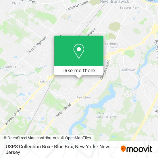 Mapa de USPS Collection Box - Blue Box