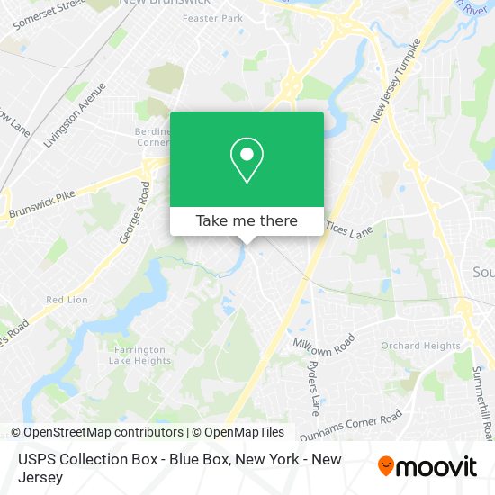 USPS Collection Box - Blue Box map