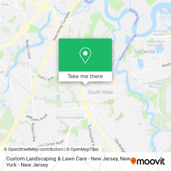 Mapa de Custom Landscaping & Lawn Care - New Jersey