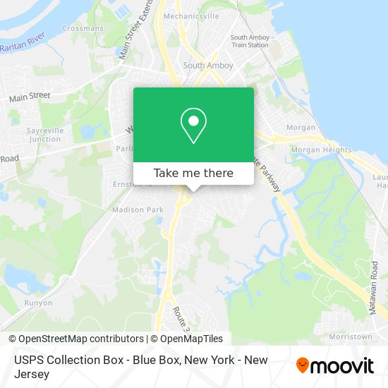 USPS Collection Box - Blue Box map