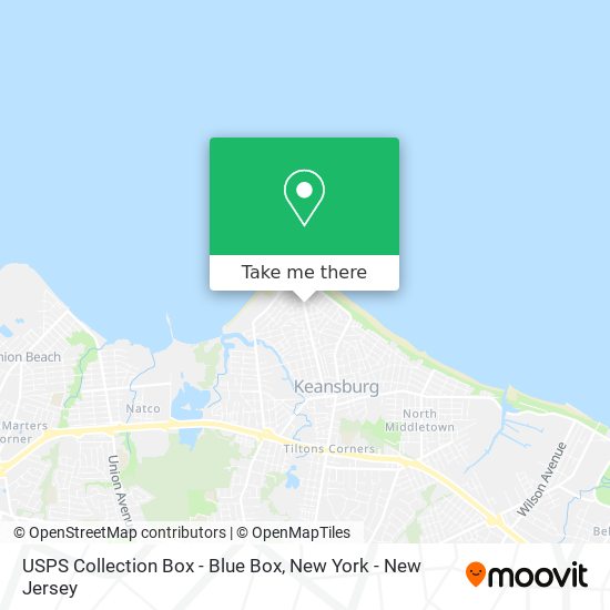 Mapa de USPS Collection Box - Blue Box