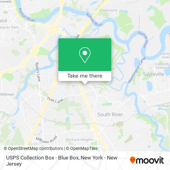 USPS Collection Box - Blue Box map