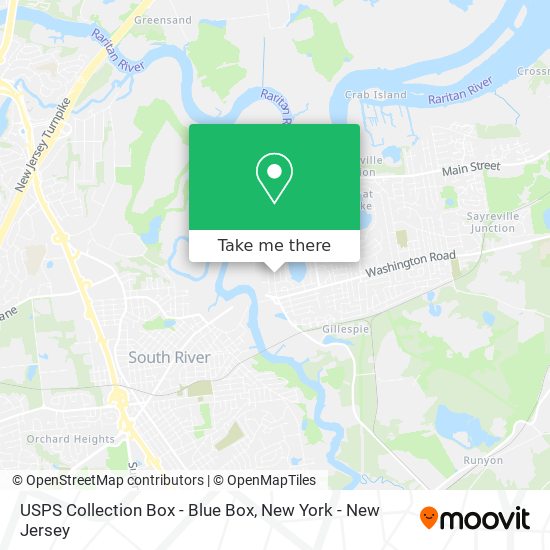 USPS Collection Box - Blue Box map