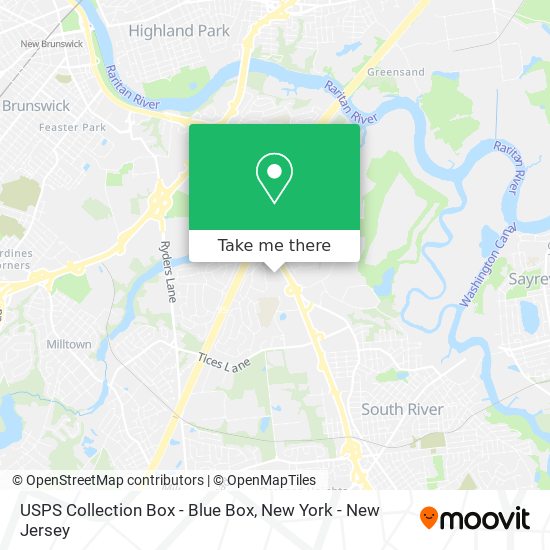 USPS Collection Box - Blue Box map