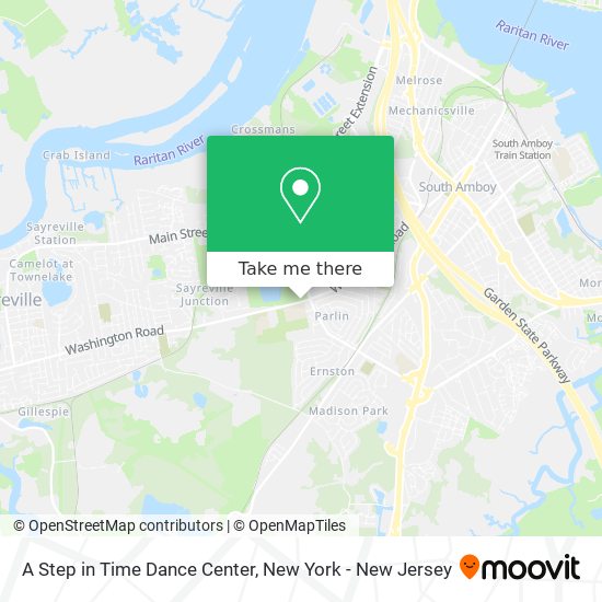 A Step in Time Dance Center map