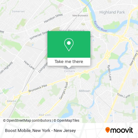 Mapa de Boost Mobile