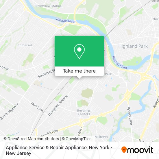 Appliance Service & Repair Appliance map