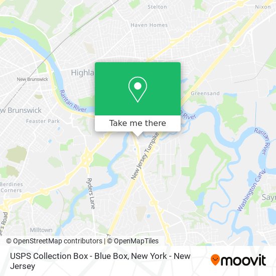 USPS Collection Box - Blue Box map