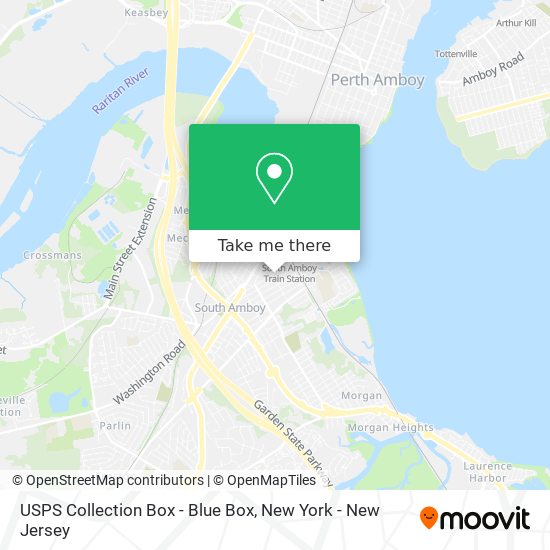 Mapa de USPS Collection Box - Blue Box