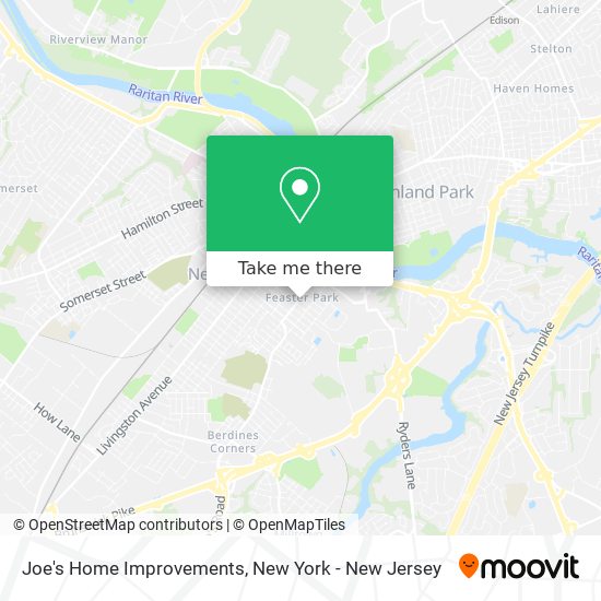 Joe's Home Improvements map