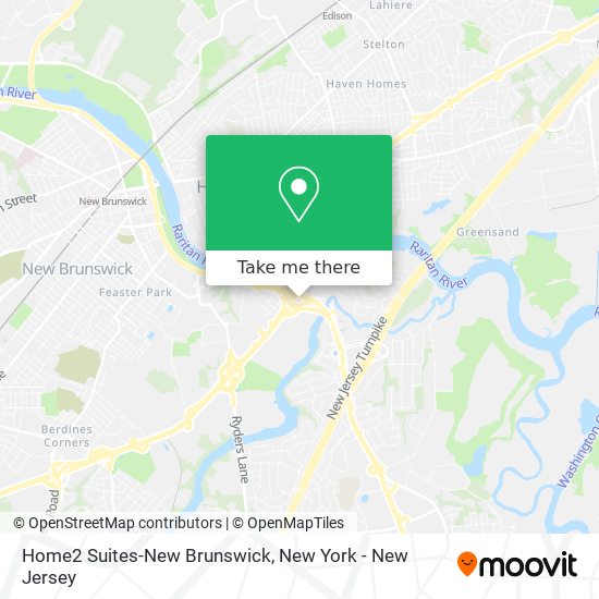 Home2 Suites-New Brunswick map