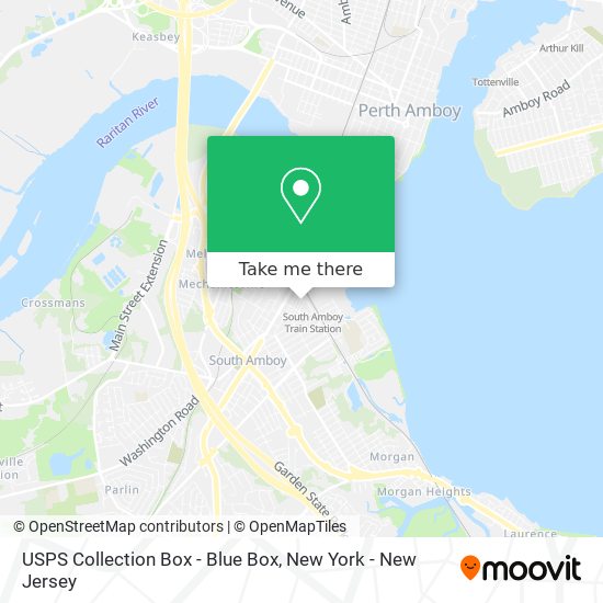 Mapa de USPS Collection Box - Blue Box