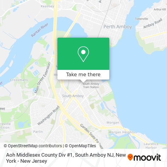 Mapa de Aoh Middlesex County Div #1, South Amboy NJ