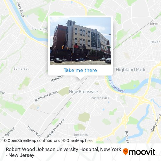 Robert Wood Johnson University Hospital map