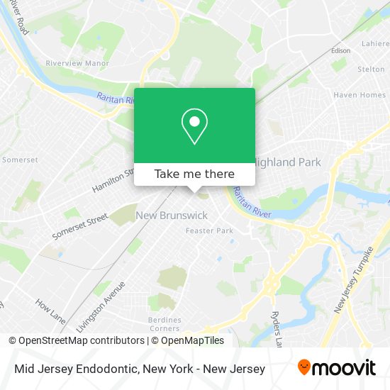 Mapa de Mid Jersey Endodontic