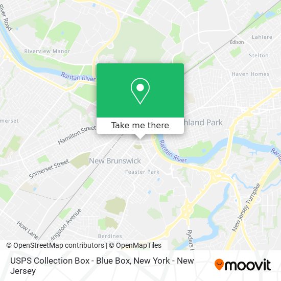 Mapa de USPS Collection Box - Blue Box