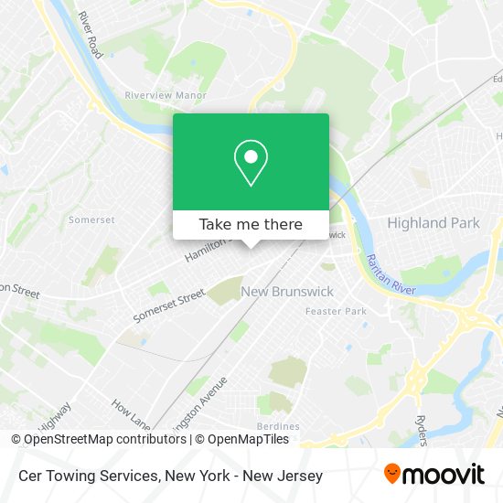 Cer Towing Services map