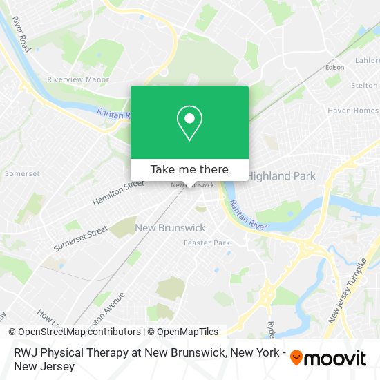 Mapa de RWJ Physical Therapy at New Brunswick