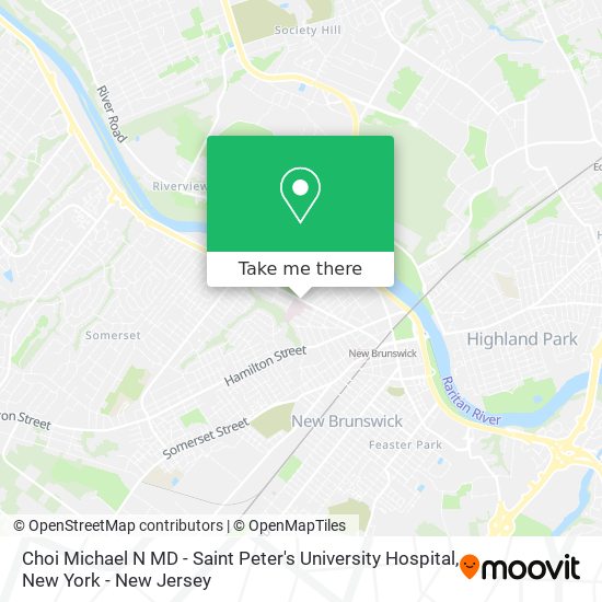 Choi Michael N MD - Saint Peter's University Hospital map