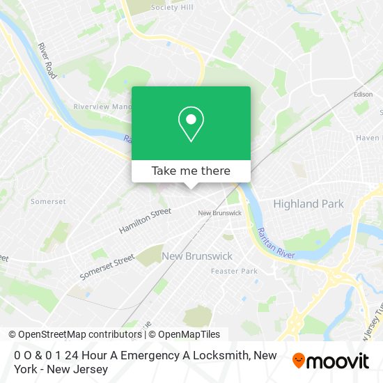 Mapa de 0 O & 0 1 24 Hour A Emergency A Locksmith