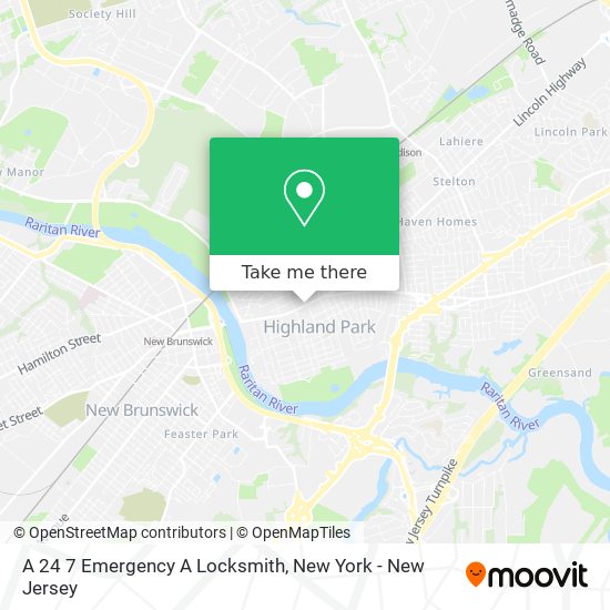 A 24 7 Emergency A Locksmith map