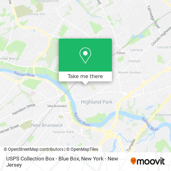 Mapa de USPS Collection Box - Blue Box