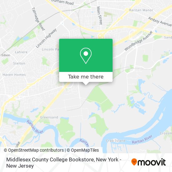 Mapa de Middlesex County College Bookstore