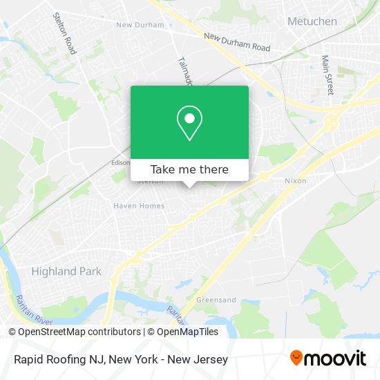 Mapa de Rapid Roofing NJ