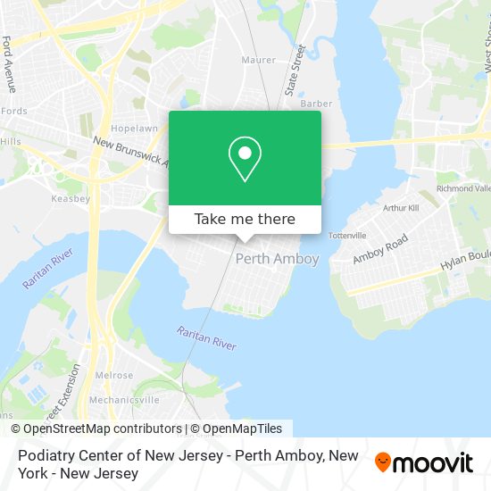 Mapa de Podiatry Center of New Jersey - Perth Amboy