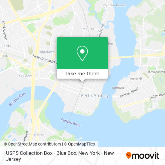 USPS Collection Box - Blue Box map