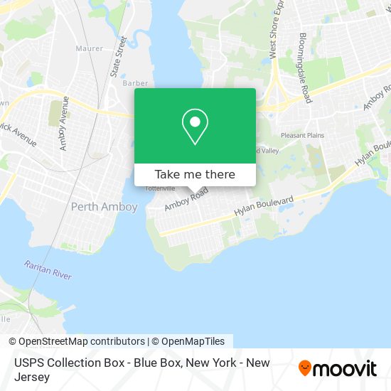 USPS Collection Box - Blue Box map