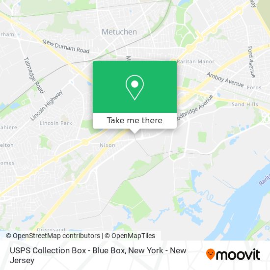 Mapa de USPS Collection Box - Blue Box