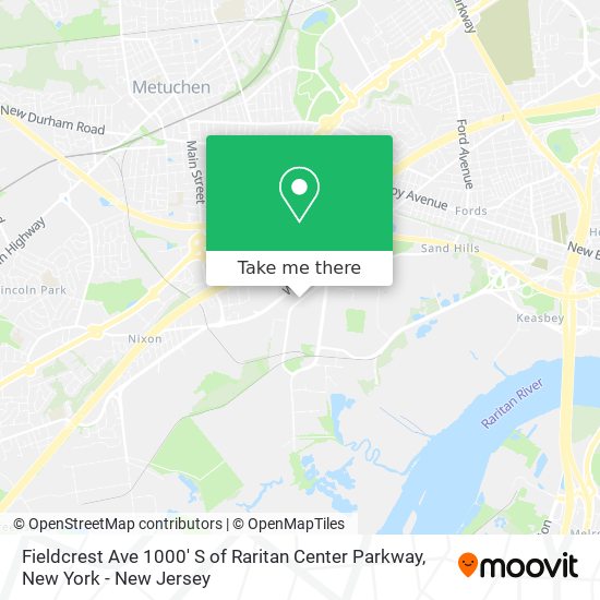 Fieldcrest Ave 1000' S of Raritan Center Parkway map