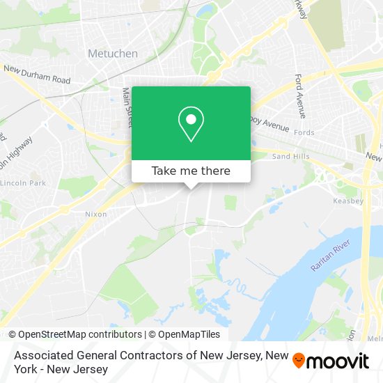 Associated General Contractors of New Jersey map