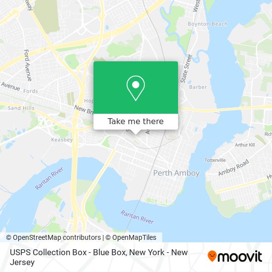 USPS Collection Box - Blue Box map