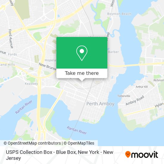 USPS Collection Box - Blue Box map