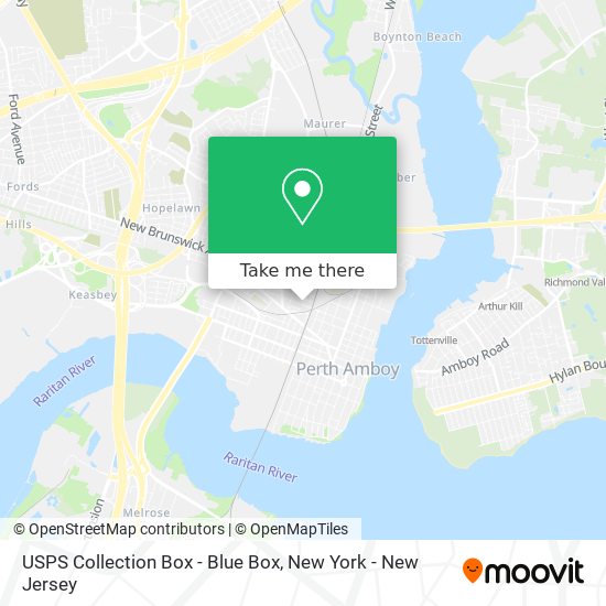 USPS Collection Box - Blue Box map