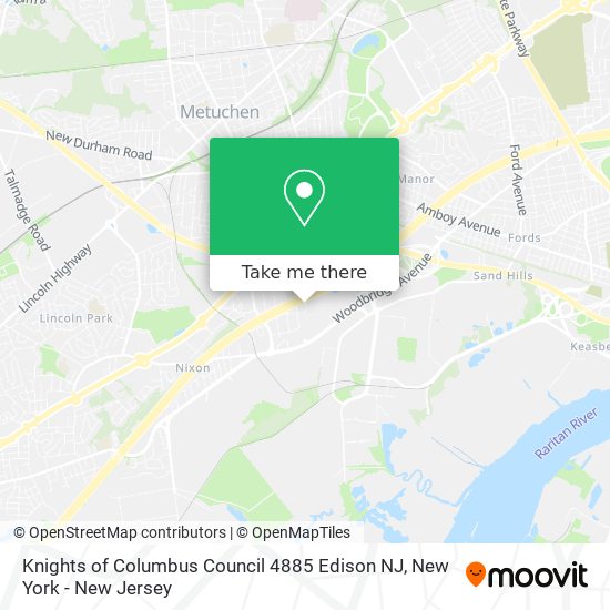 Mapa de Knights of Columbus Council 4885 Edison NJ