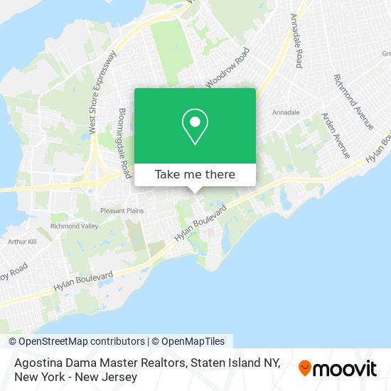 Mapa de Agostina Dama Master Realtors, Staten Island NY