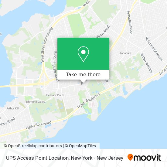 UPS Access Point Location map