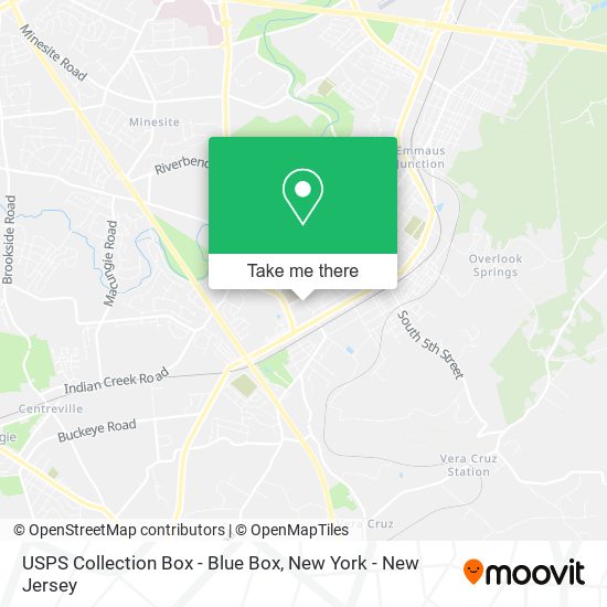 USPS Collection Box - Blue Box map