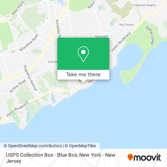 USPS Collection Box - Blue Box map