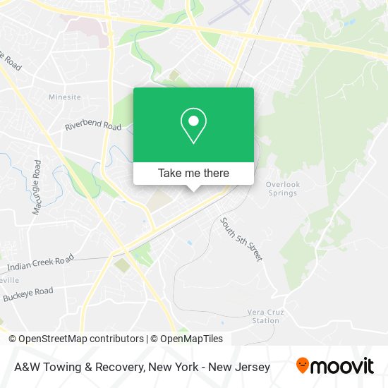 A&W Towing & Recovery map